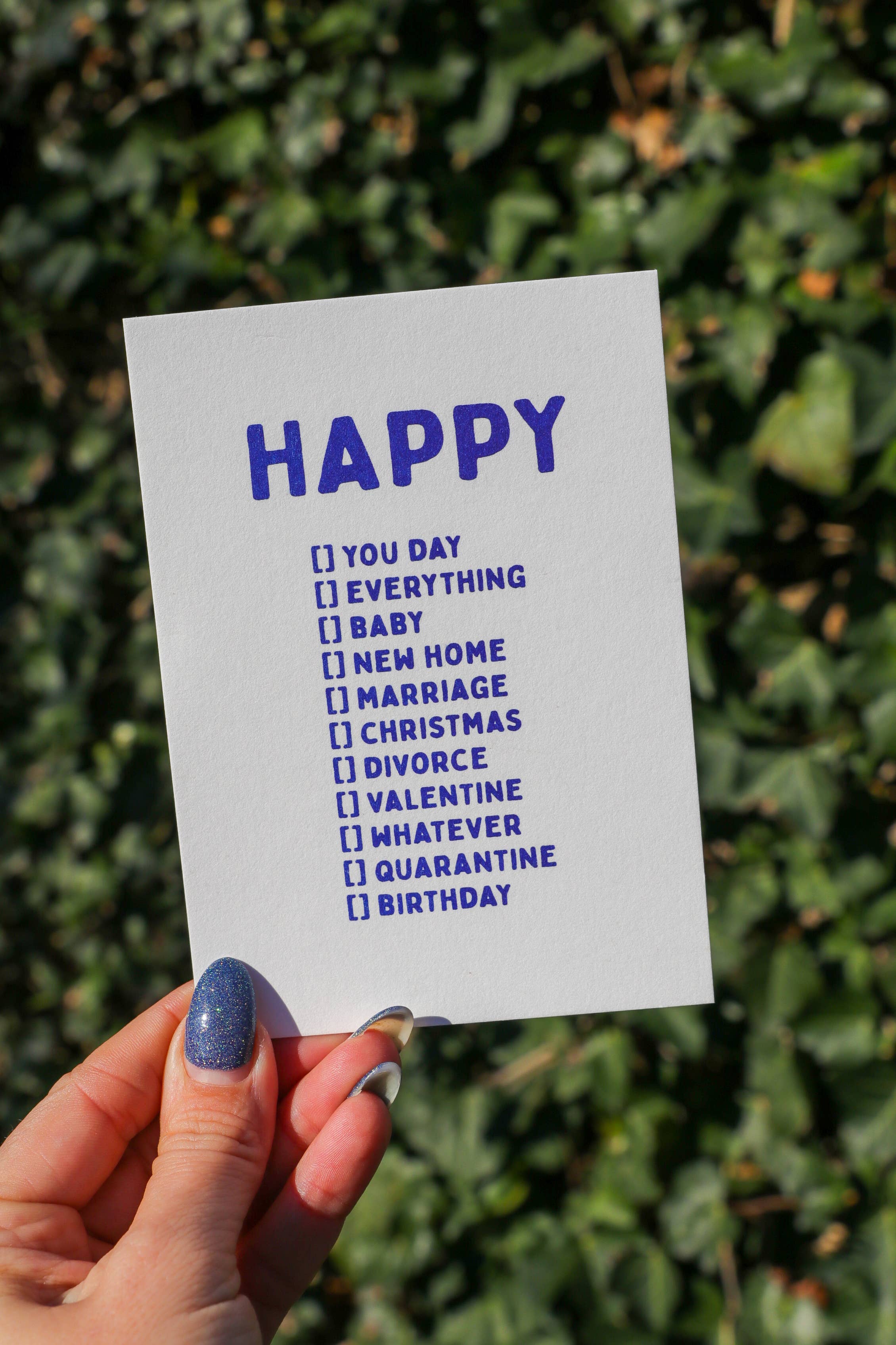 Carte postale Risograph Joyeux quel que soit le jour d’anniversaire