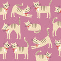 Serviette Histoire de chat aux baies 33 x 33