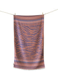 Serviette de plage Milos corail, violet et lilas