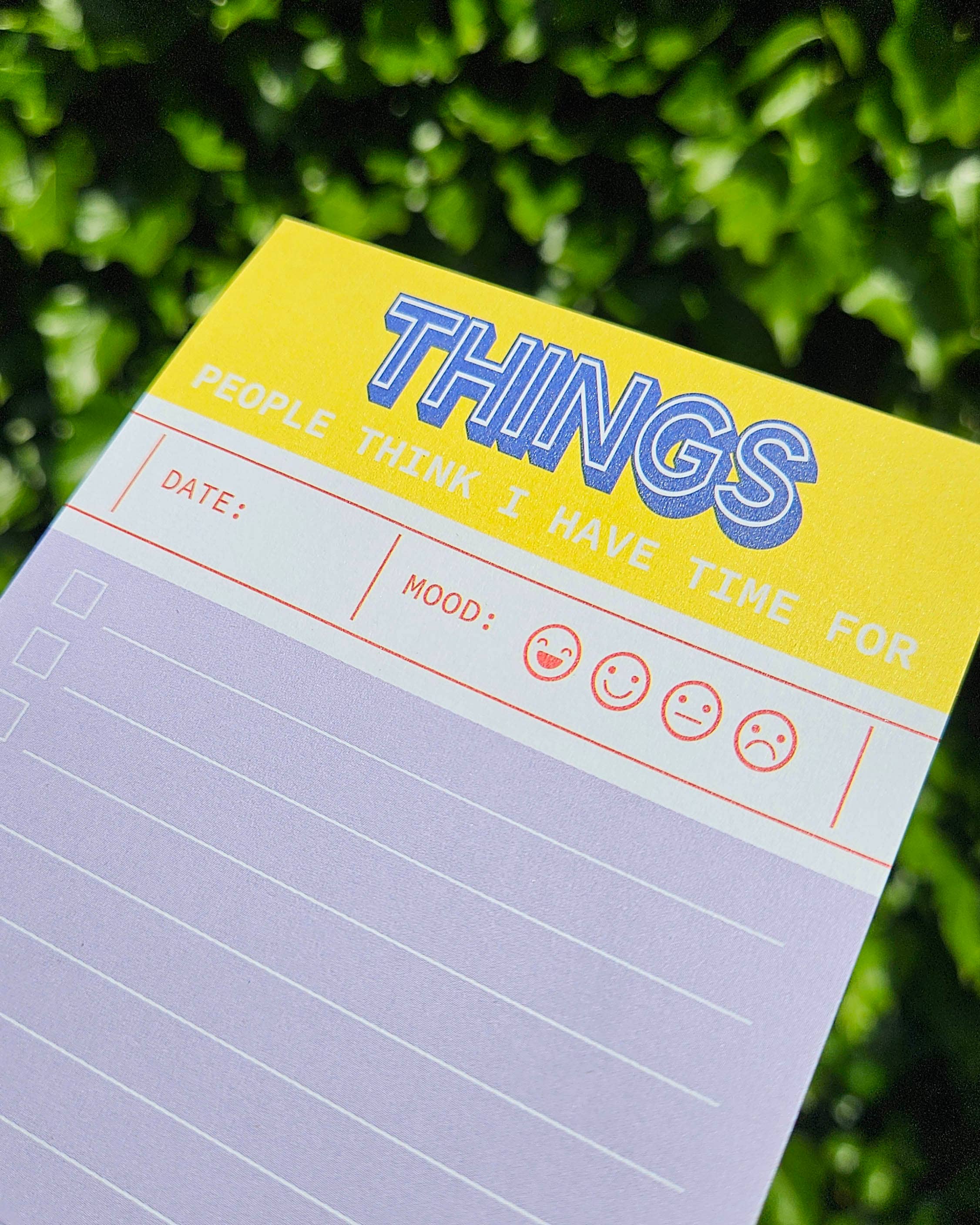 Bloc-notes « Things People Think I Have Time For » - liste de tâches
