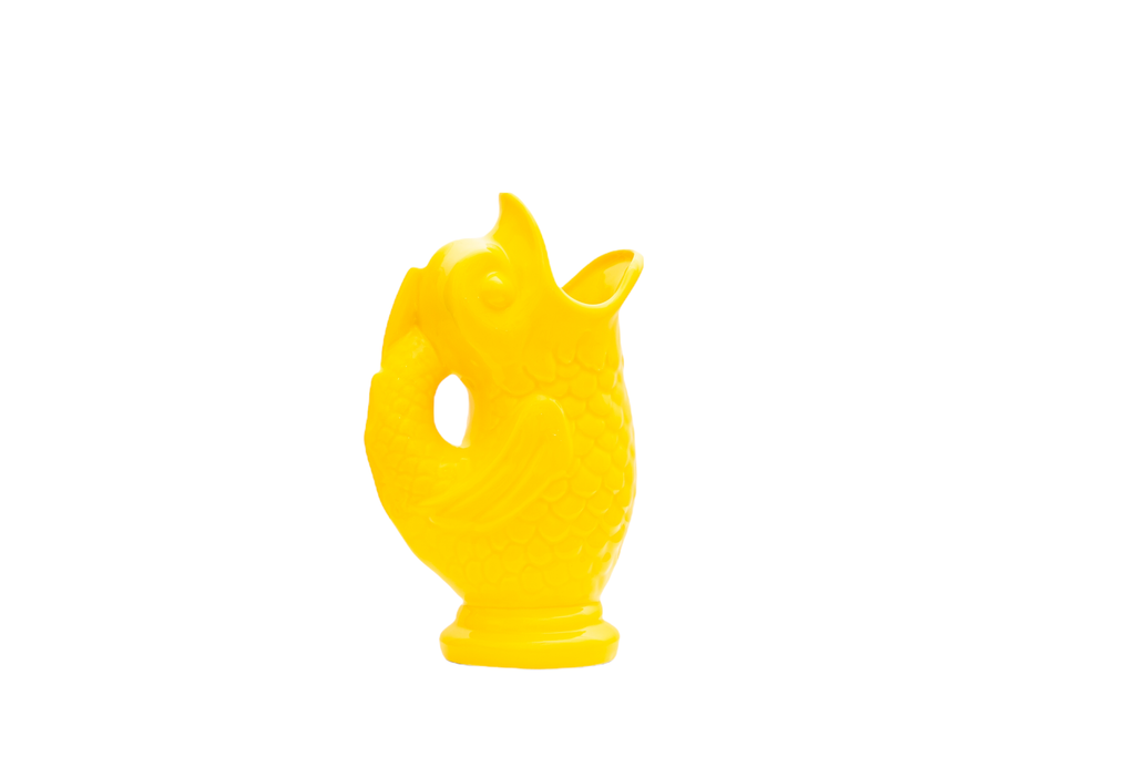 Poisson en céramique jaune