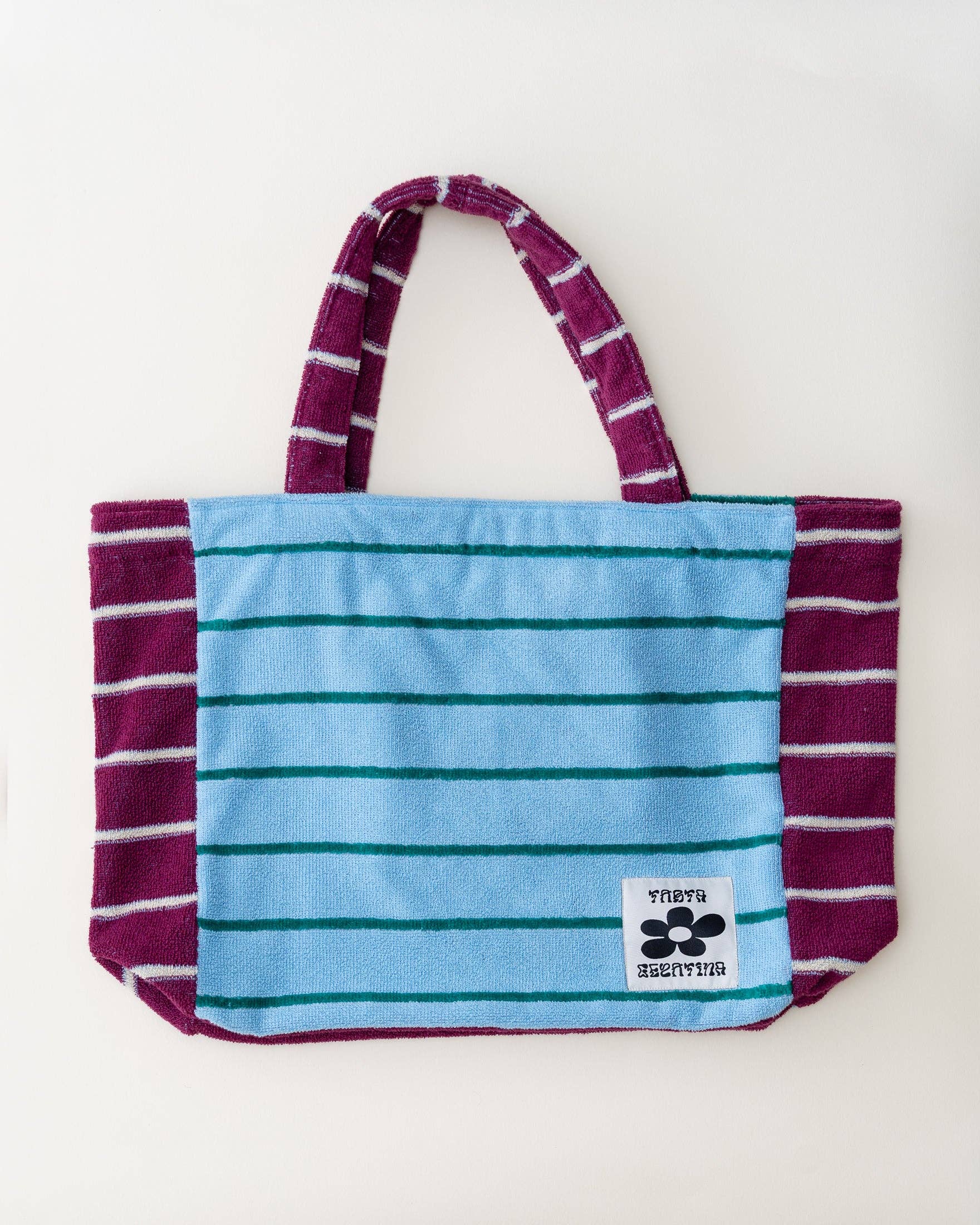 Sac de plage — Prune / Bleu clair