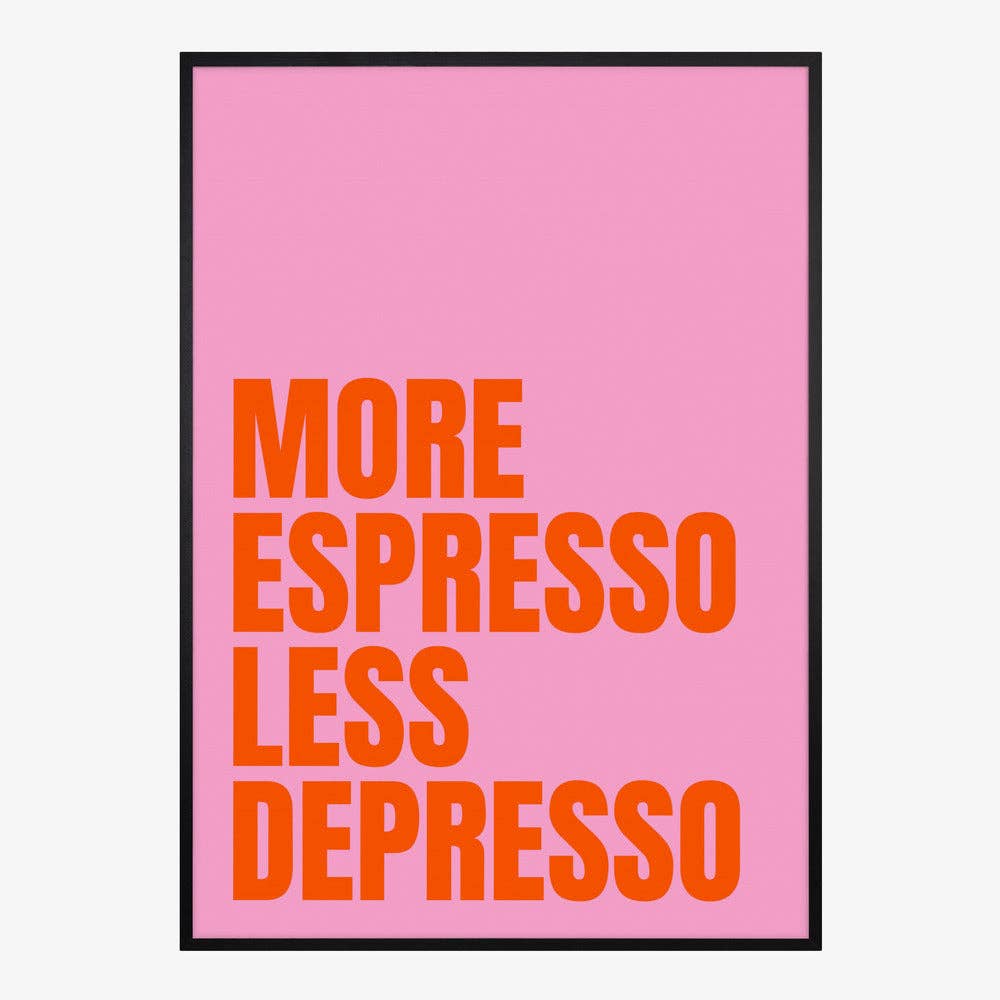Plus d'espresso — Impression d'art café — Pop graphique: Pas de cadre / 30x40 cm