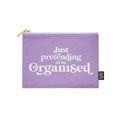 Trousse maquillage lilas « Just Pretending to Be Organized »