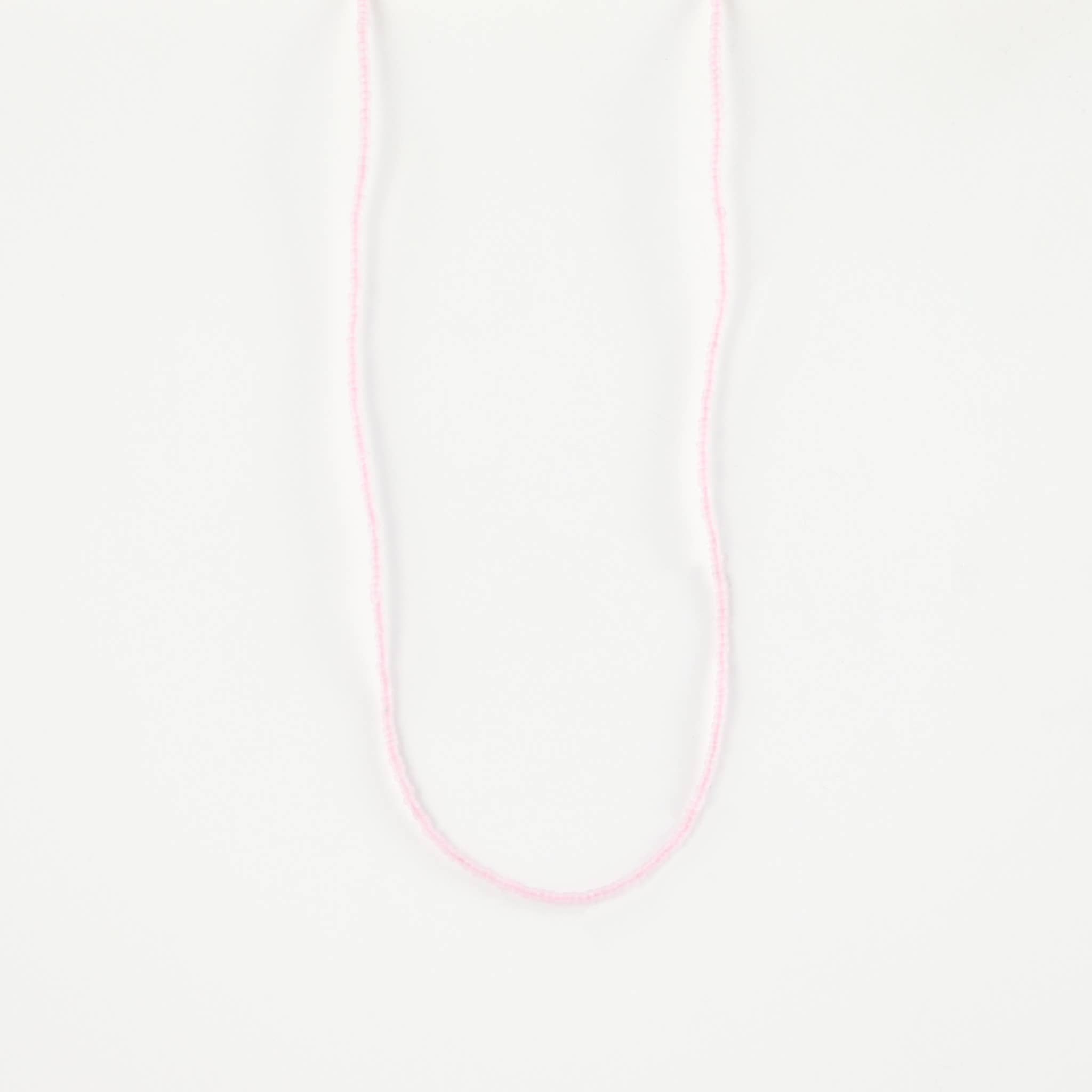 Ka'anapali — collier perlé en verre dépoli, ras-du-cou réglable: Bleu Clair