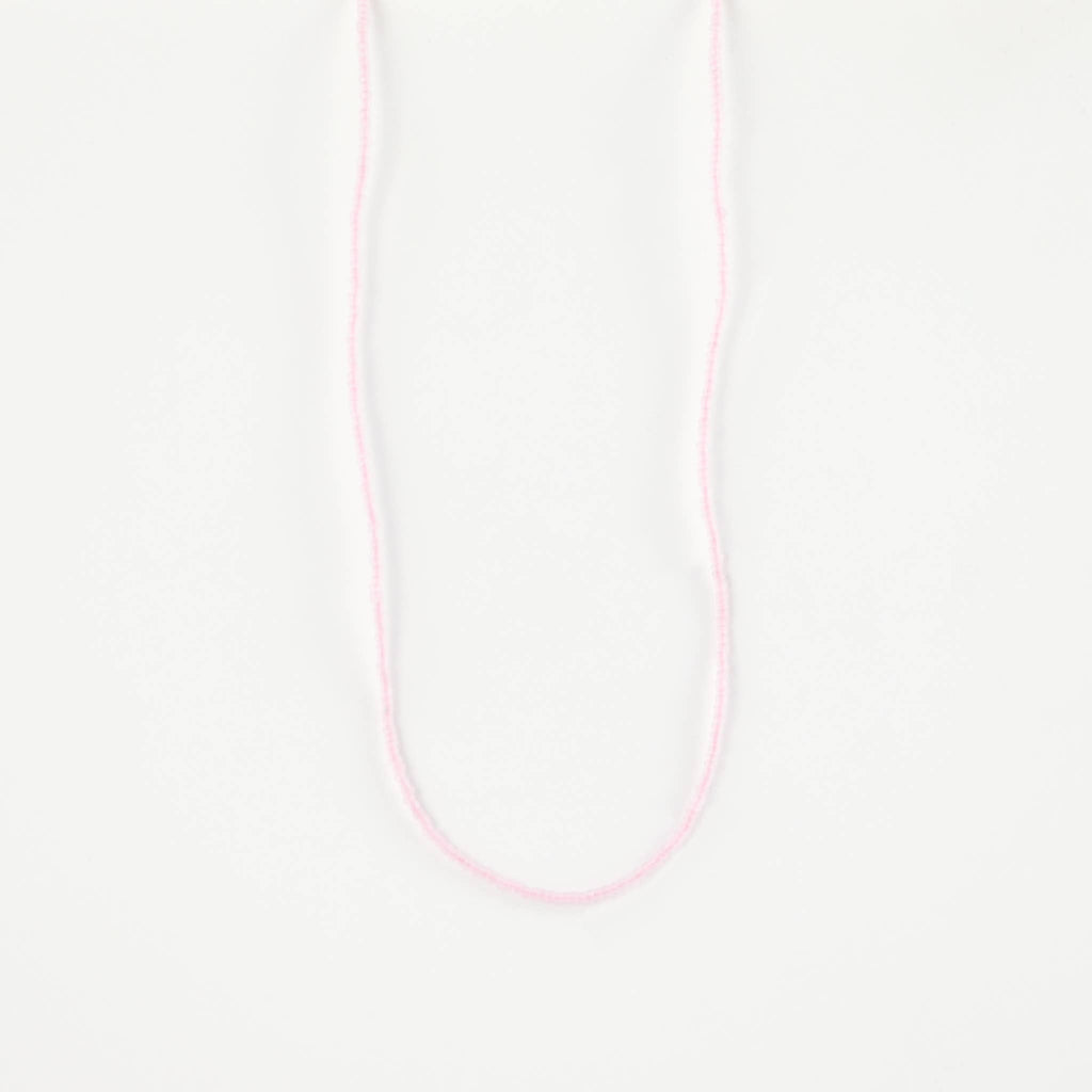 Ka'anapali — collier perlé en verre dépoli, ras-du-cou réglable: Bleu