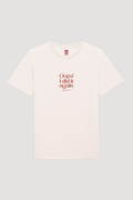 T-shirt « Oops I Did It Again »: Blanc vintage / S