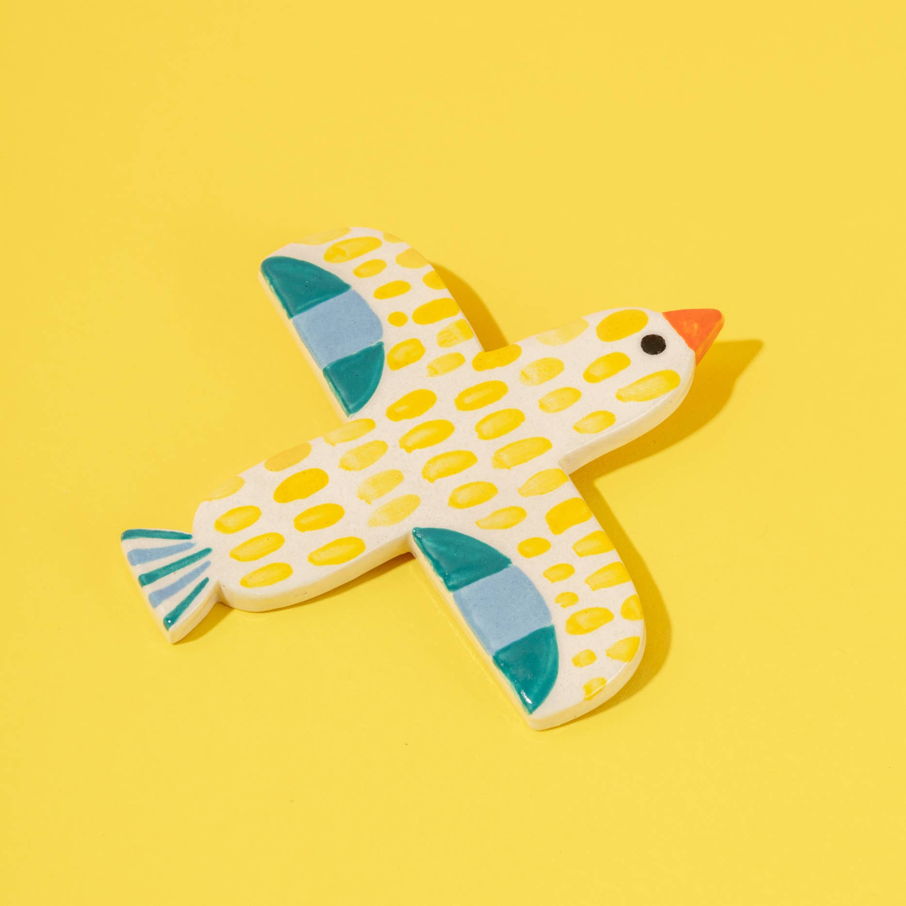Décoration murale en Céramique / Oiseau Jaune