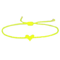 Bracelet néon jaune avec petit cœur Love Ibiza