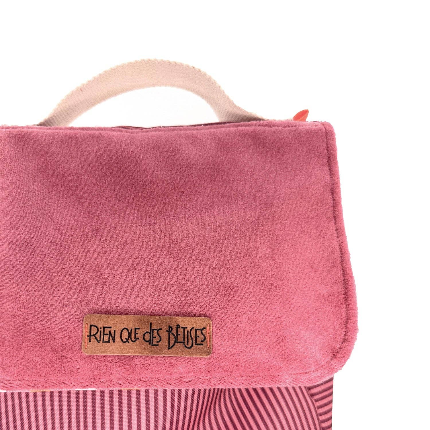 Sac à dos école rose - made in France