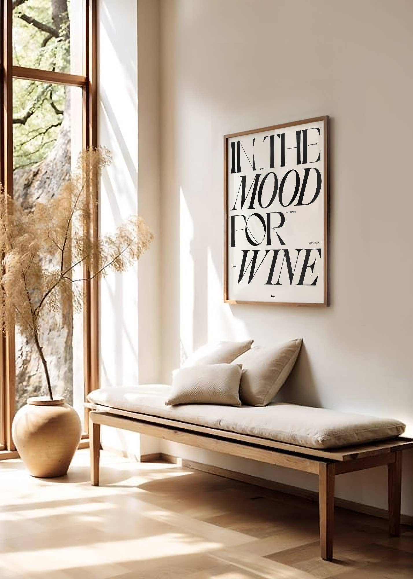 Affiche | In the mood for wine | Poster typographique: L - 30x40cm