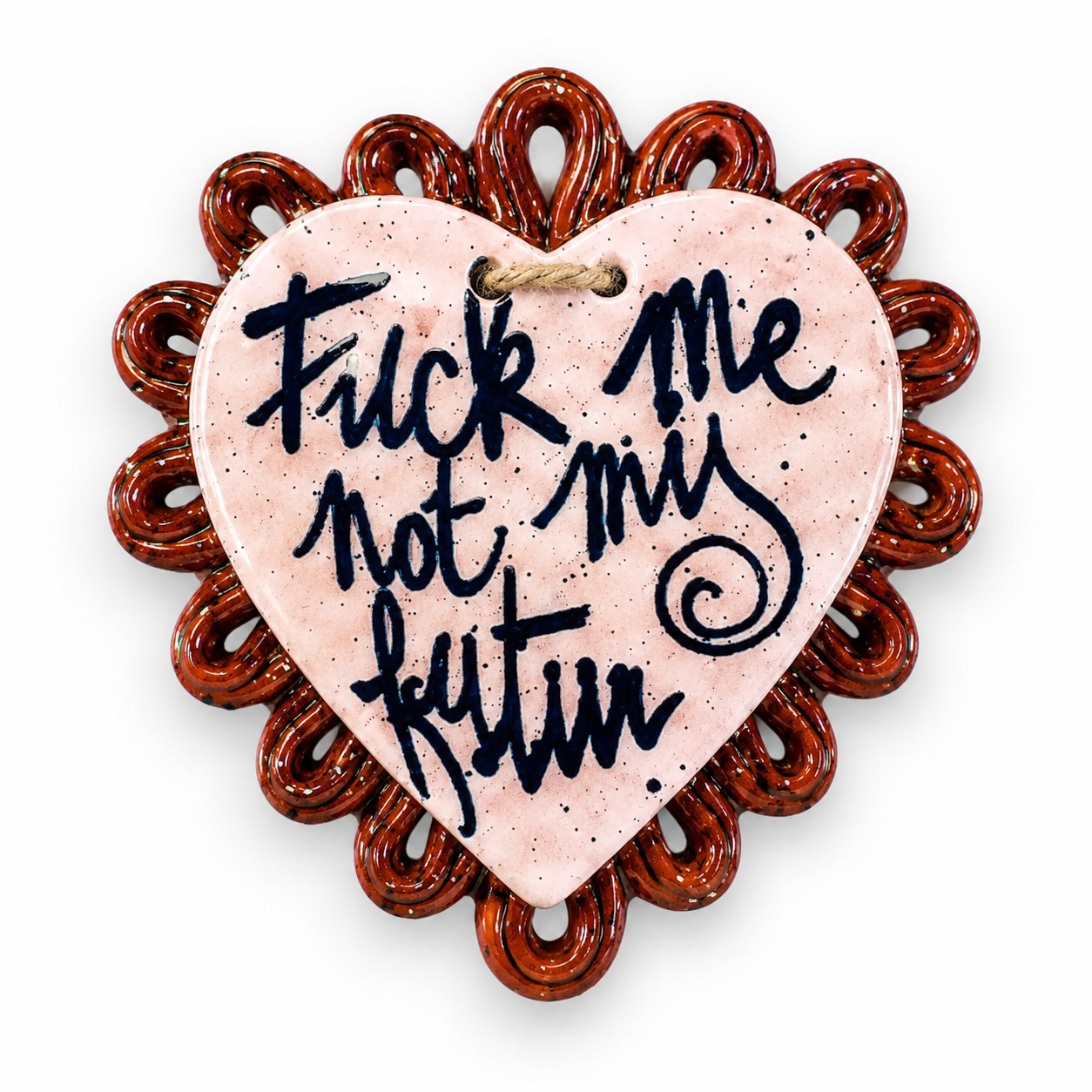 Ex-voto cœur en céramique artisanale – fait main dans le Jura