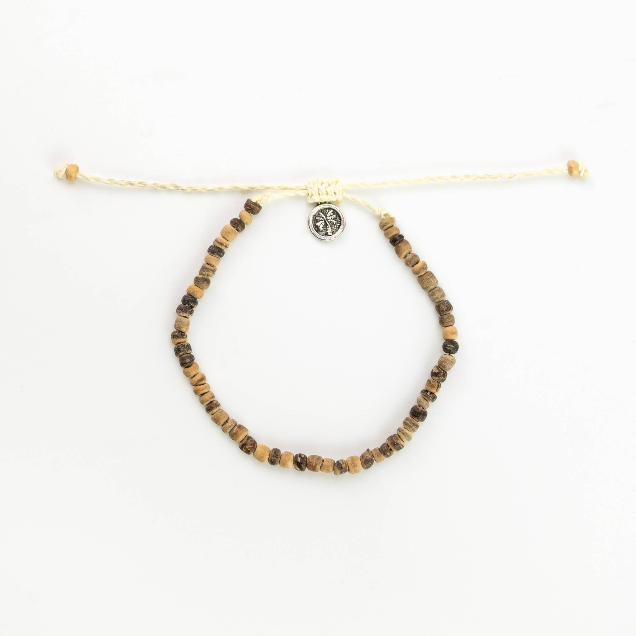 Bracelet à perles Coconut Bay, bracelet empilable réglable: Mélange de bois naturel