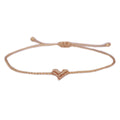 Bracelet de cheville Love Ibiza cœur champagne