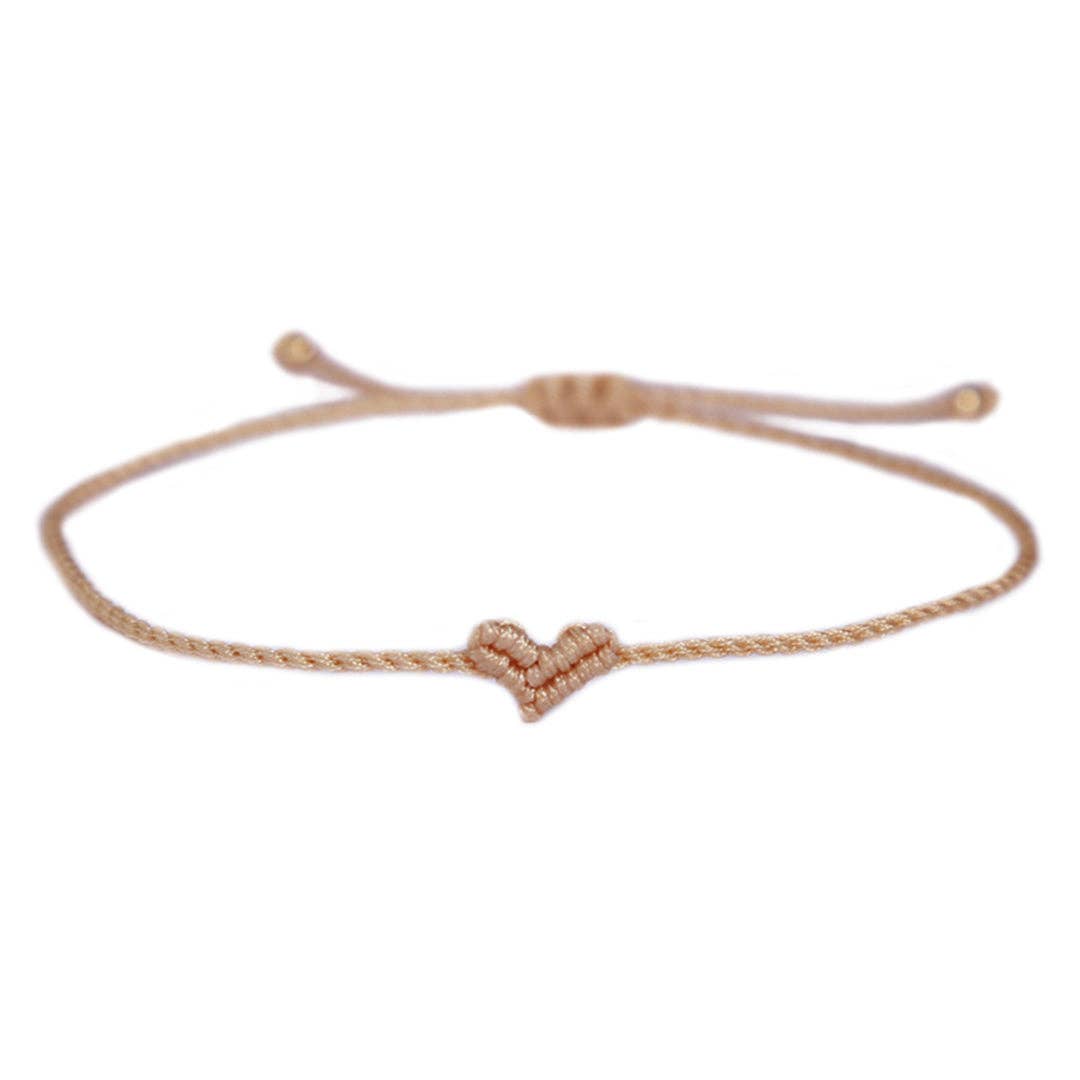 Bracelet de cheville Love Ibiza cœur champagne