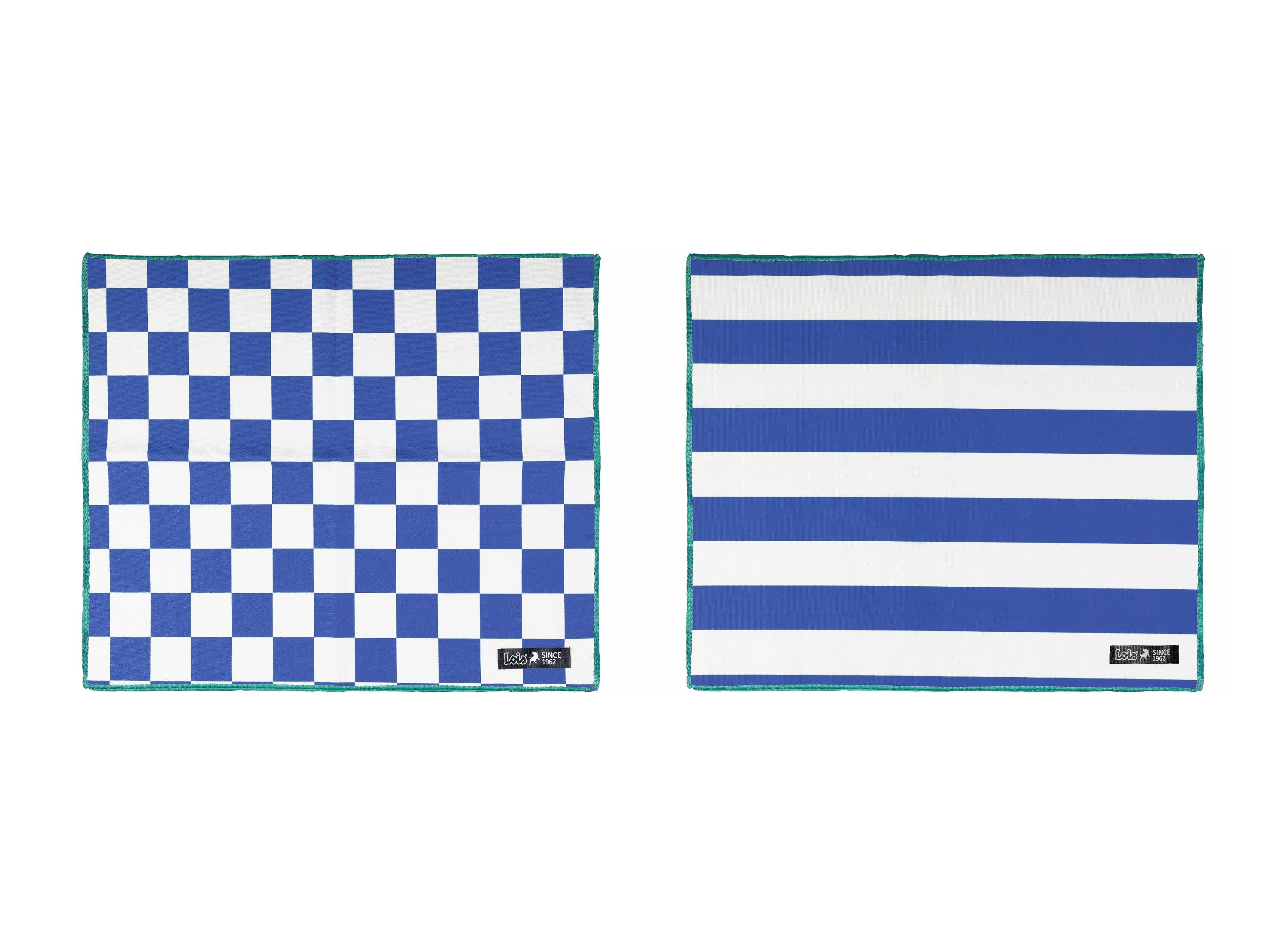 Lot de 2 sets de table Marshall bleu