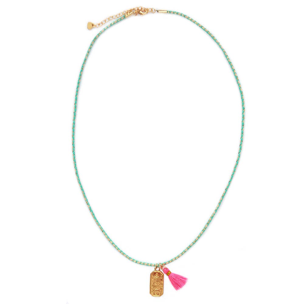 Collier gypsy avec amulette lune
