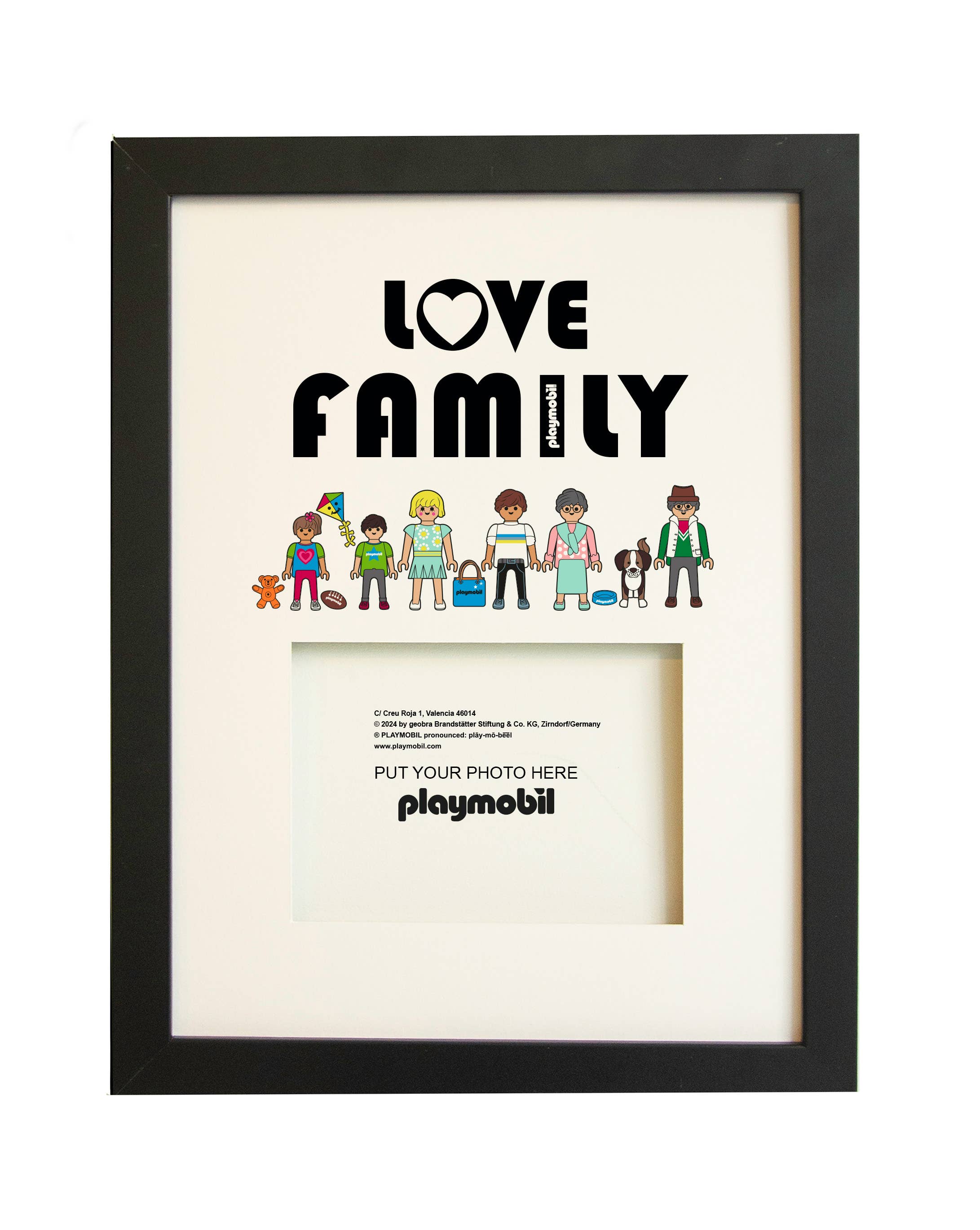 Cadre Photo 40X30 Amour Famille Playmobil