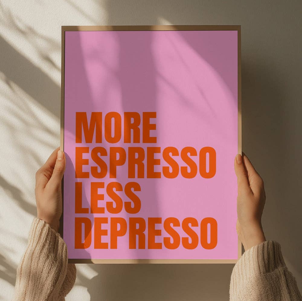 Plus d'espresso — Impression d'art café — Pop graphique: Pas de cadre / 30x40 cm
