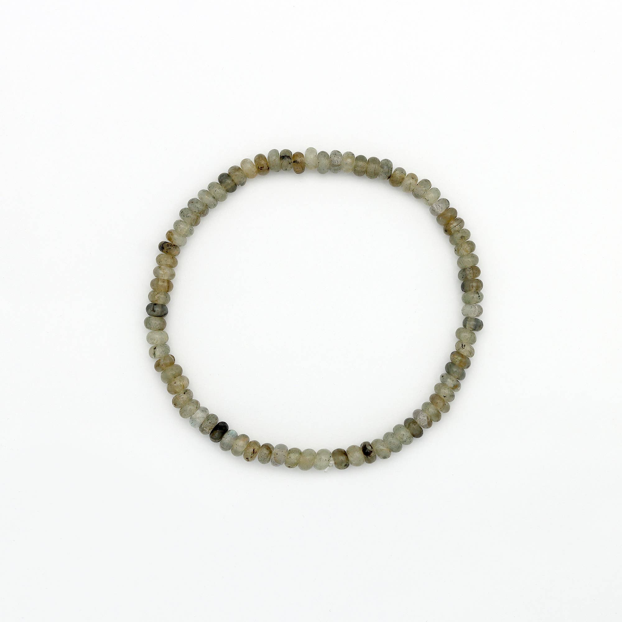 Bracelet élastiqué Pohaku en pierres précieuses: Agalmatolite