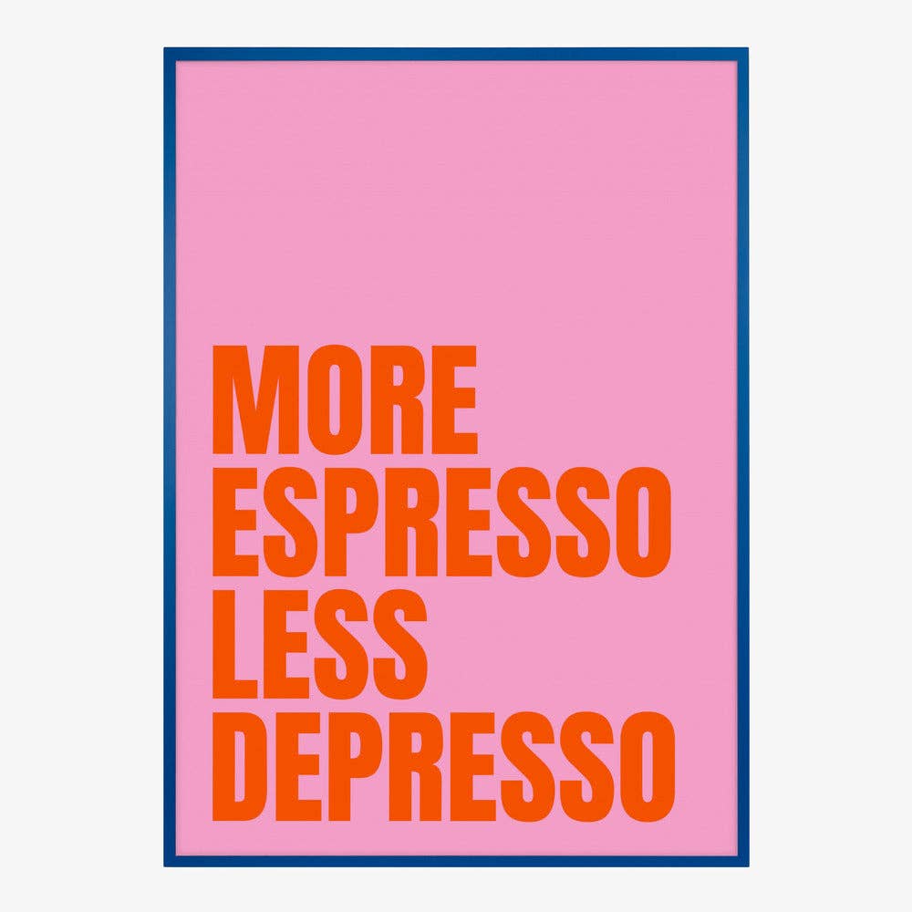 Plus d'espresso — Impression d'art café — Pop graphique: Pas de cadre / 30x40 cm