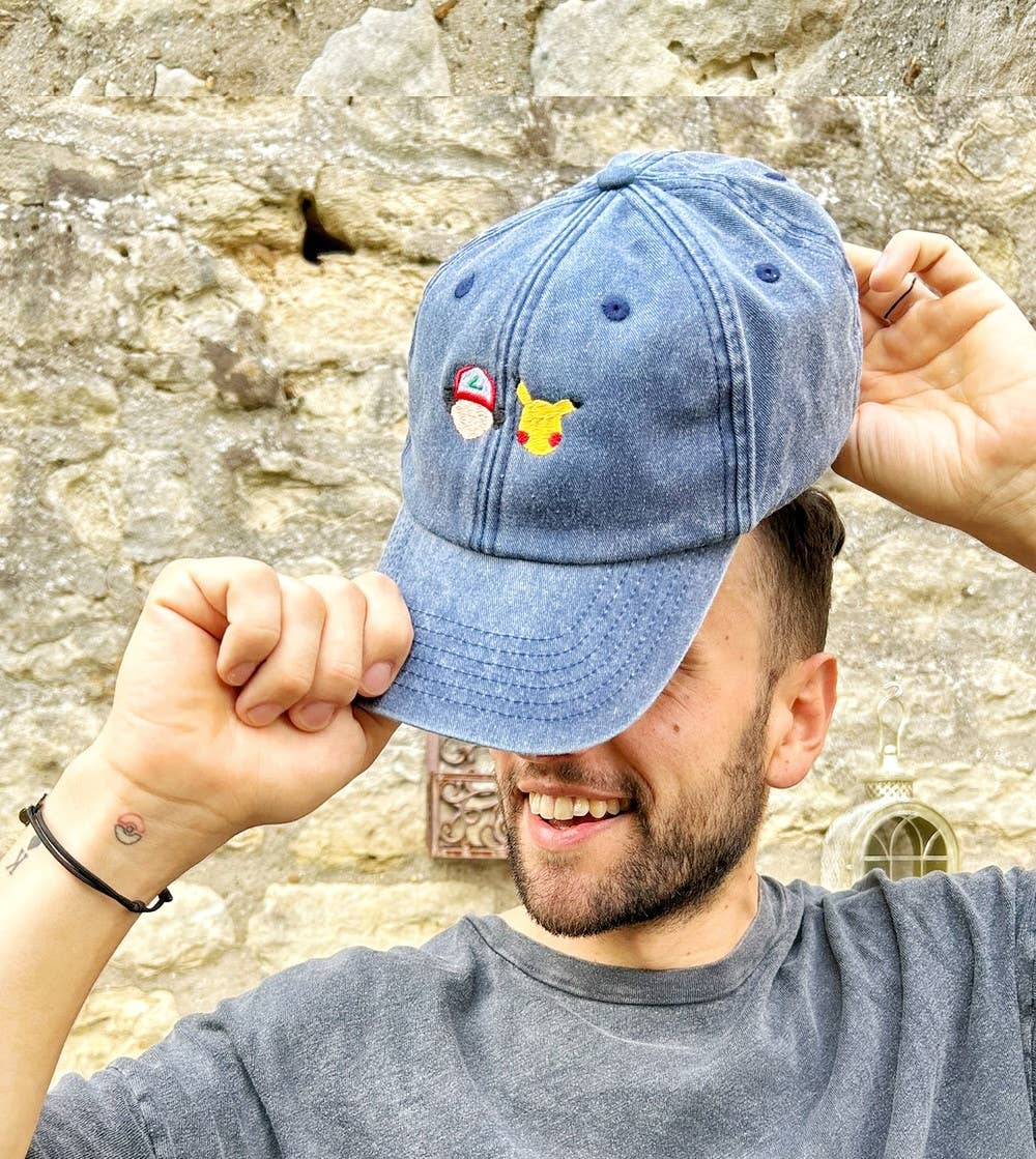 Casquette brodé - Sacha: Jaune vintage