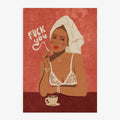 Impression d'art — Femme en smoking et turban en serviette - Pop éditorial: Pas de cadre / 30x40 cm
