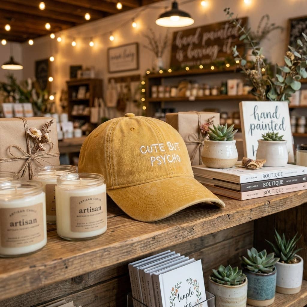 Casquette rose brodée « Mignonne mais psychopathe »: Pink