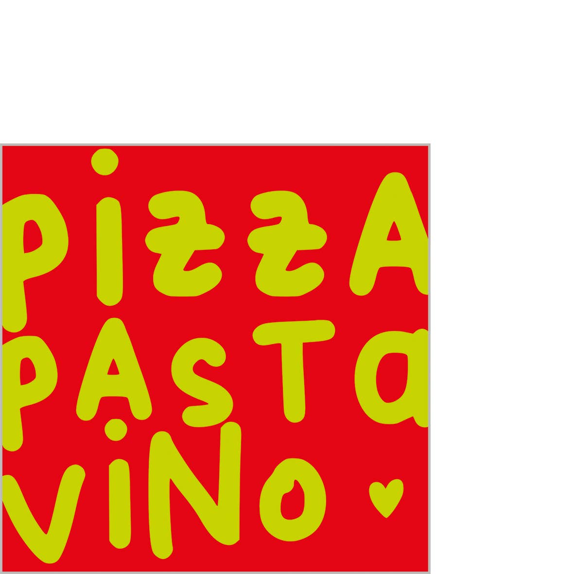 Pizza, Pâtes, Vin Serviette 25X25