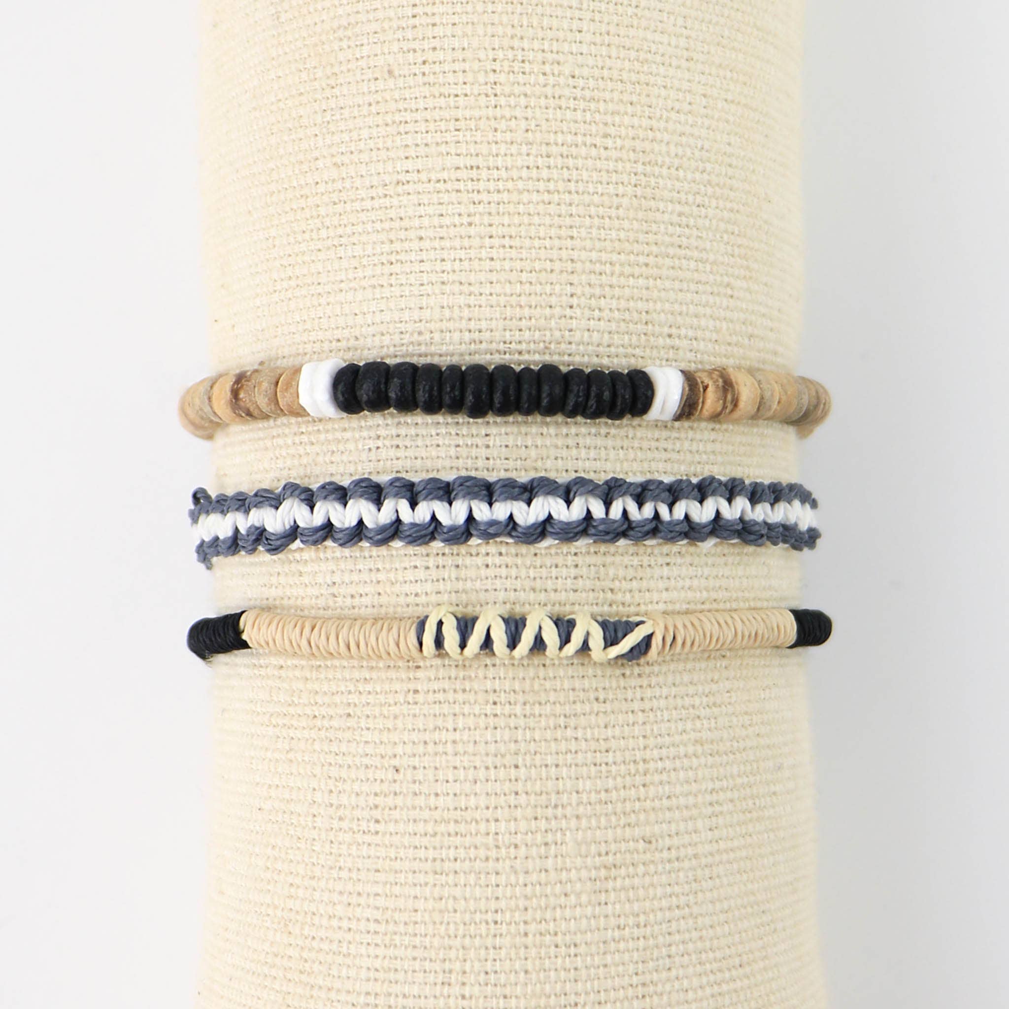 Ensemble de bracelets Pulau, bracelet de surf perlé pour hommes