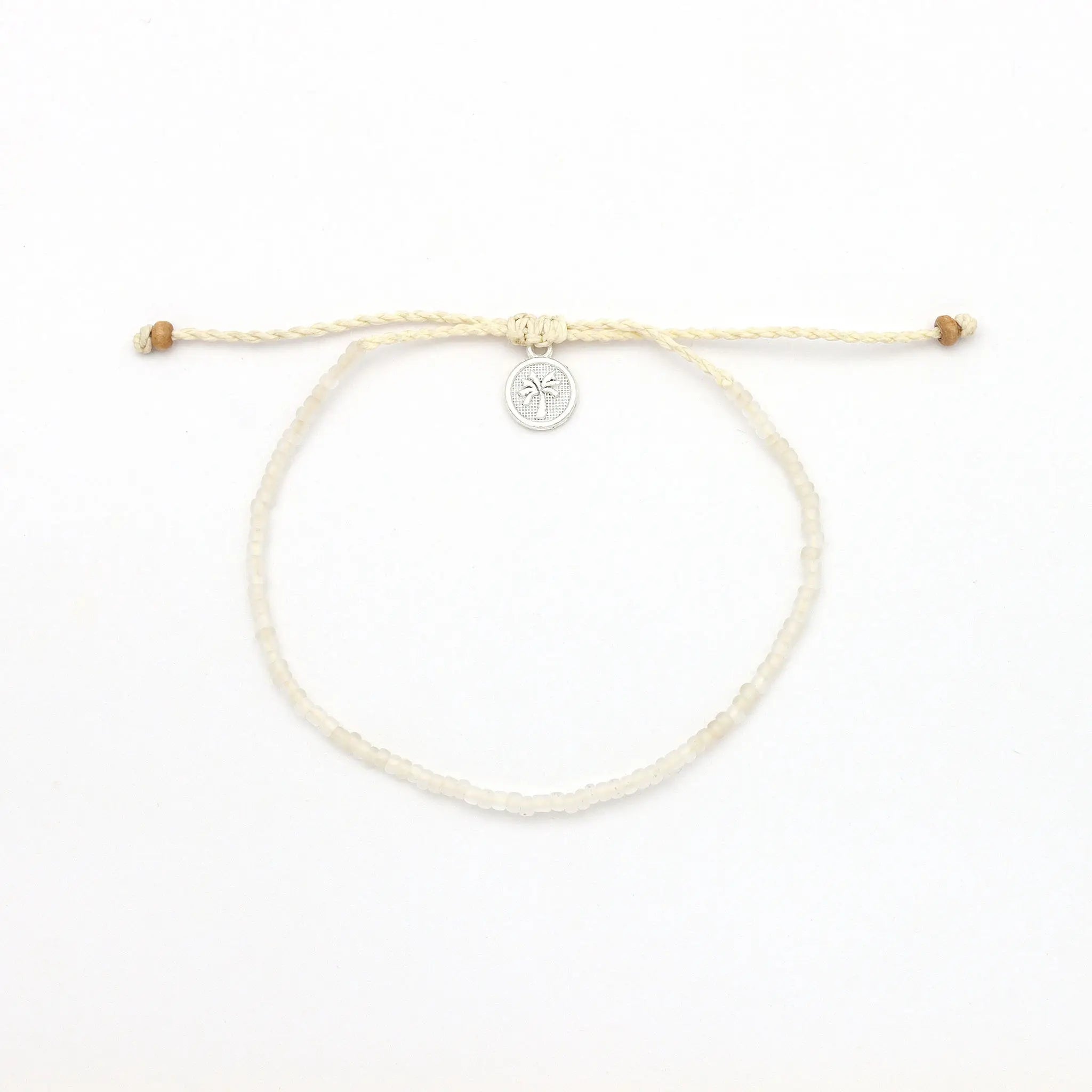 Bracelet perlé en verre dépoli Ka'anapali, bracelet de cheville Surf: Rose