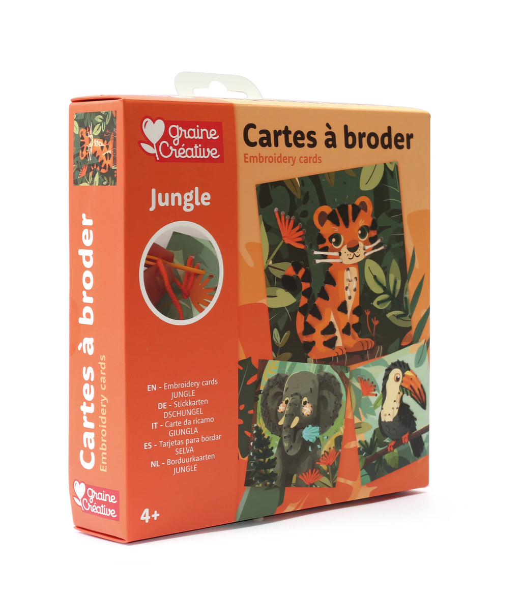 CARTES A BRODER JUNGLE