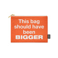 Trousse à maquillage orange « This bag should have been bigger »