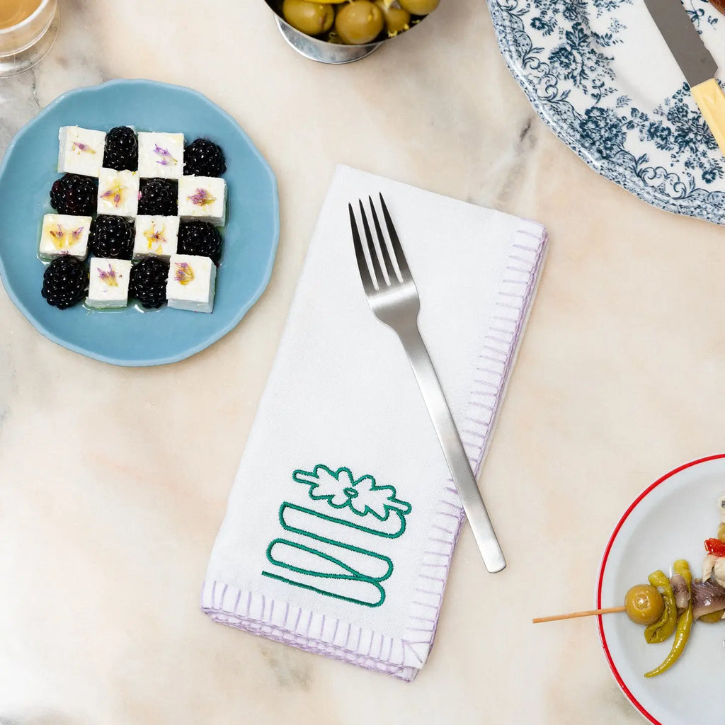 Set de 4 serviettes de table Bouquet