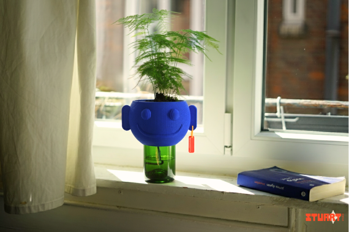 Pot de fleur autonome - Monsieur Majorelle