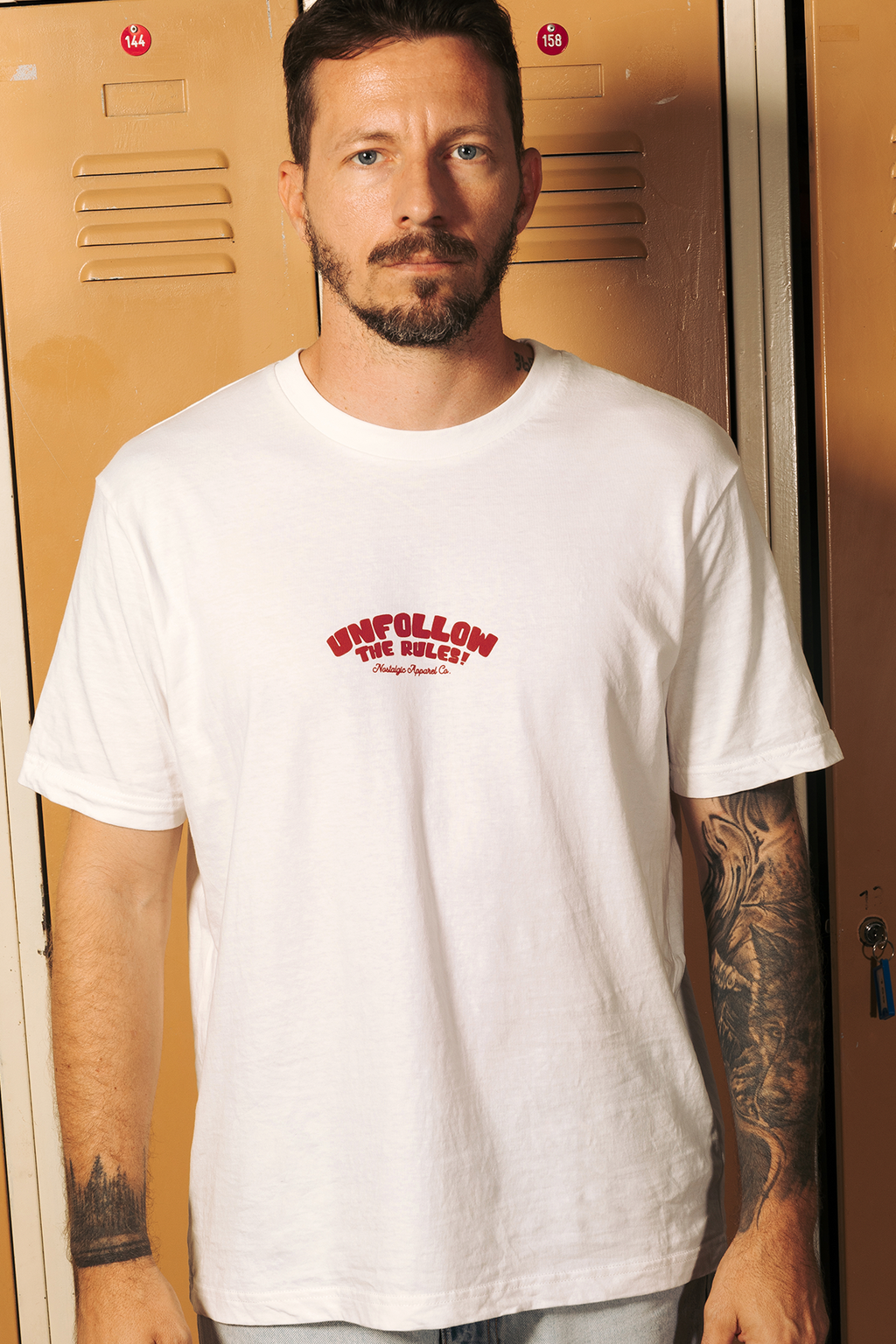 T-shirt unisexe blanc cassé « Unfollow the rules » | S / Oversize