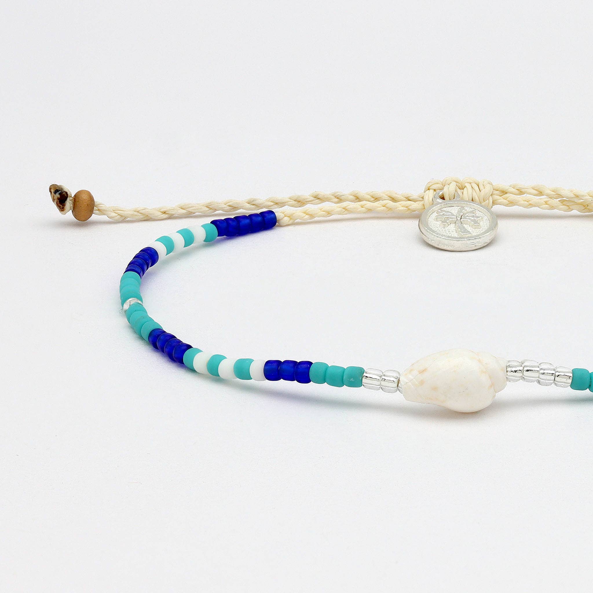 Bracelet Mauna Loa, bracelet perlé délicat et réglable: Turquoise