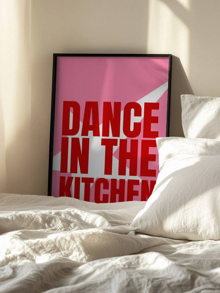 Impression d'art « Danse dans la cuisine » - Affiche pop graphique: Pas de cadre / 30 x 40 cm