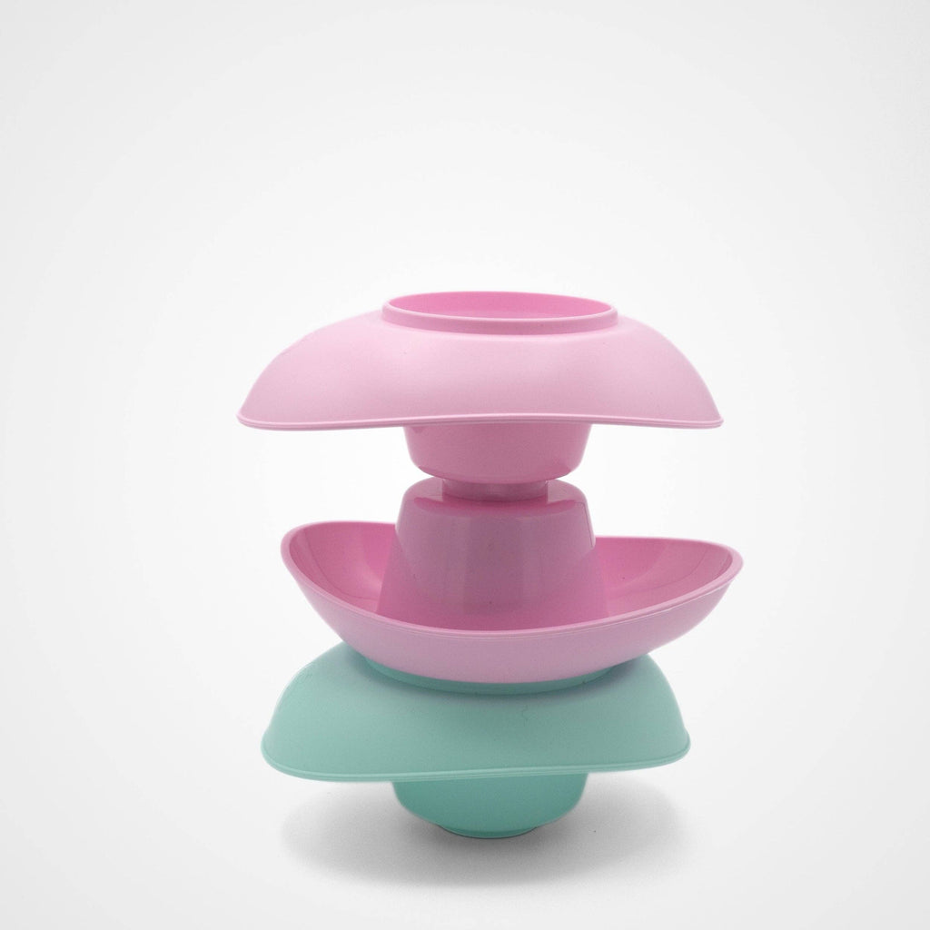 6 Barques Gigognes Pastel - Rose & Turquoise