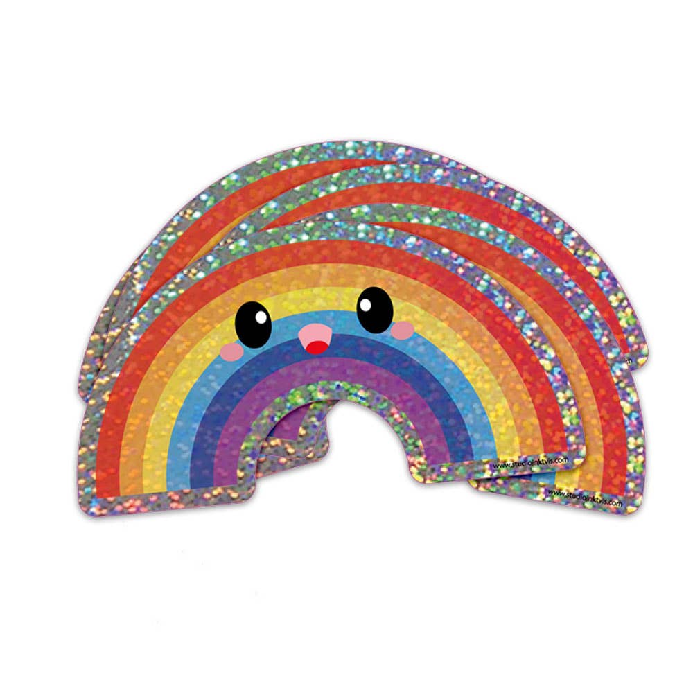 Autocollant scintillant arc-en-ciel