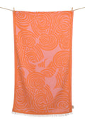 Serviette de plage Matala orange et rose