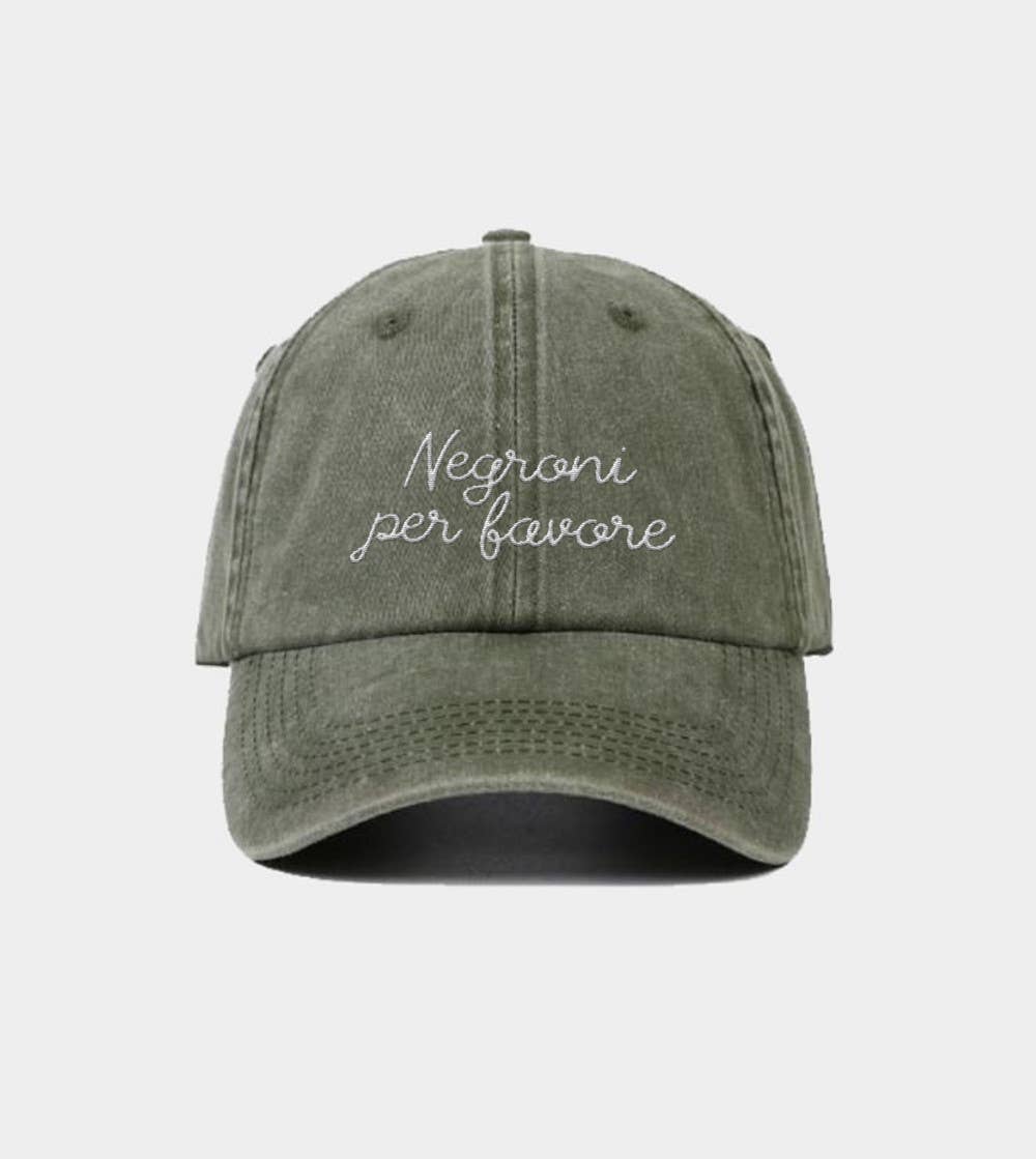 Casquette Brodée - Negroni per Favore: Rouge vintage