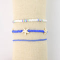 Ensemble de bracelets Serasa Beach, trio de bracelets bleus réglables