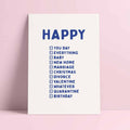 Carte postale Risograph Joyeux quel que soit le jour d’anniversaire