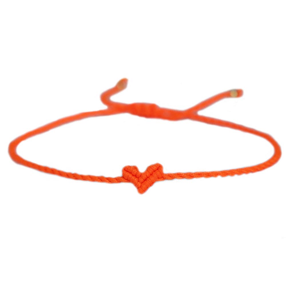Bracelet bras Love Ibiza cœur néon orange