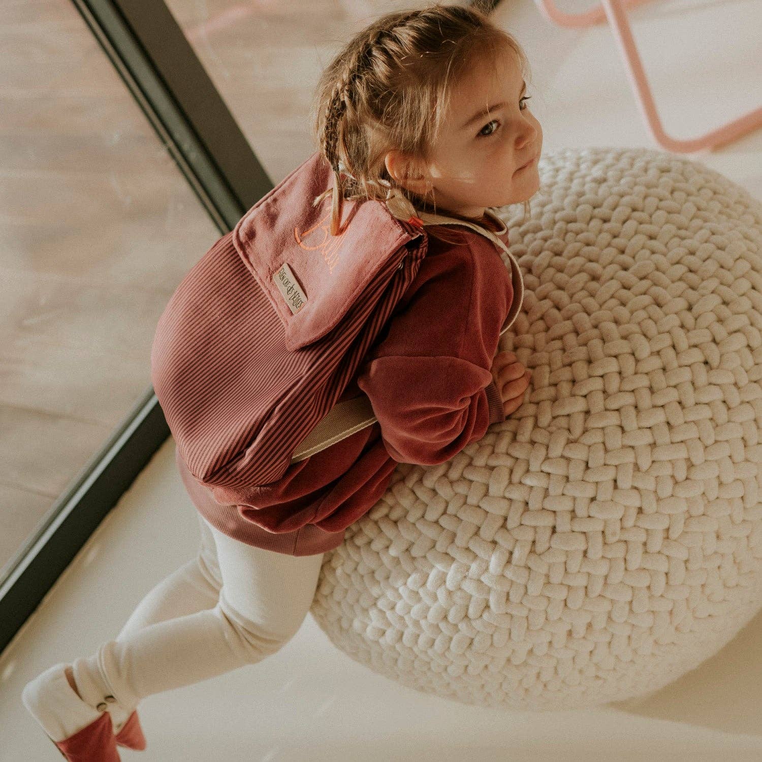 Sac à dos école rose - made in France