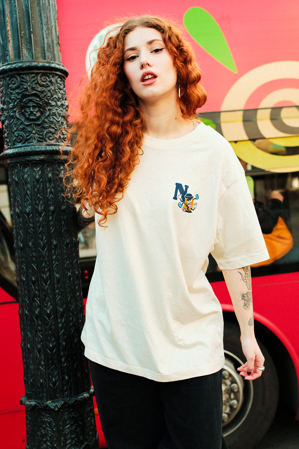 T-shirt naturel unisexe « Life is like a potato »: XL / Oversize