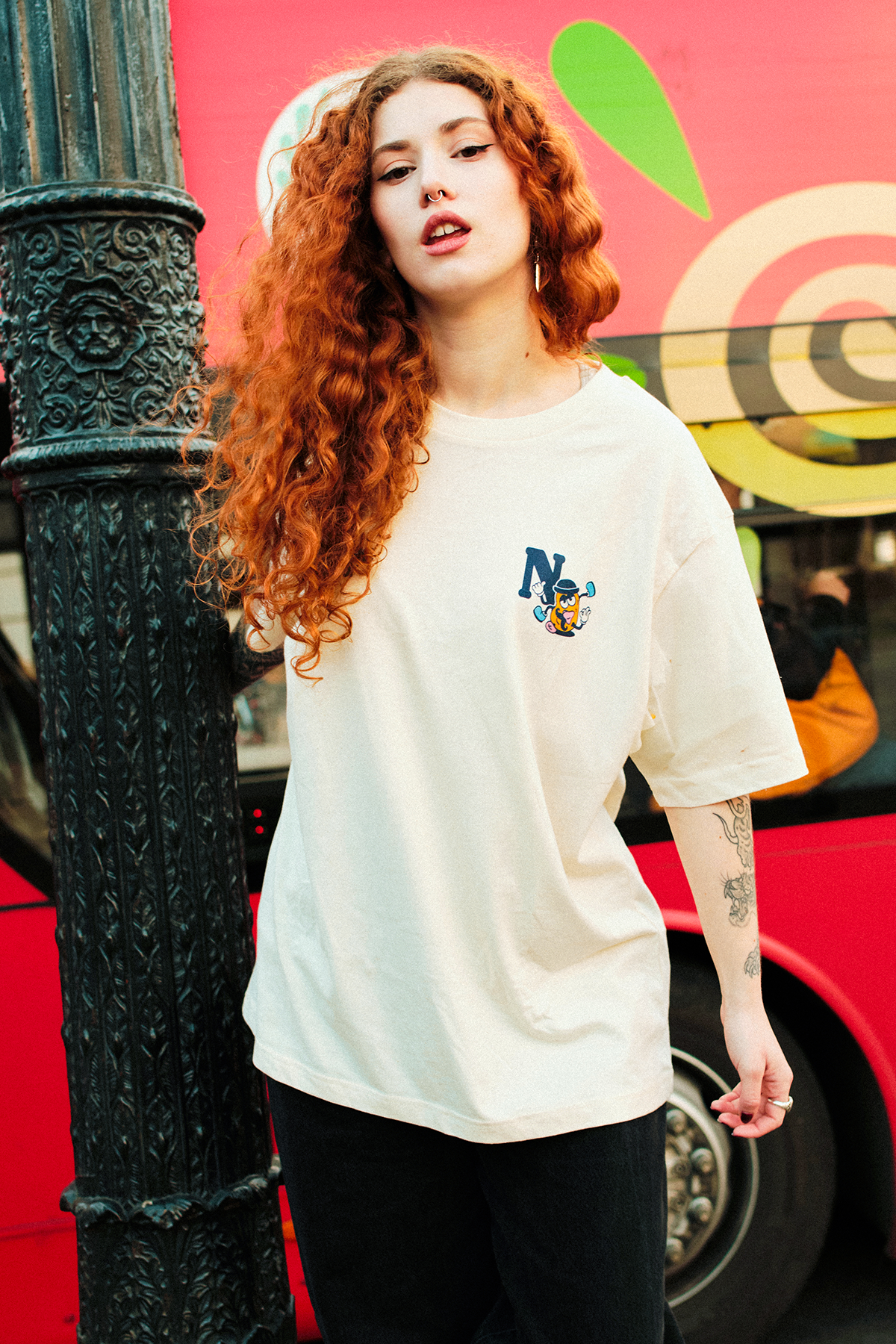 T-shirt naturel unisexe « Life is like a potato »: XL / Oversize