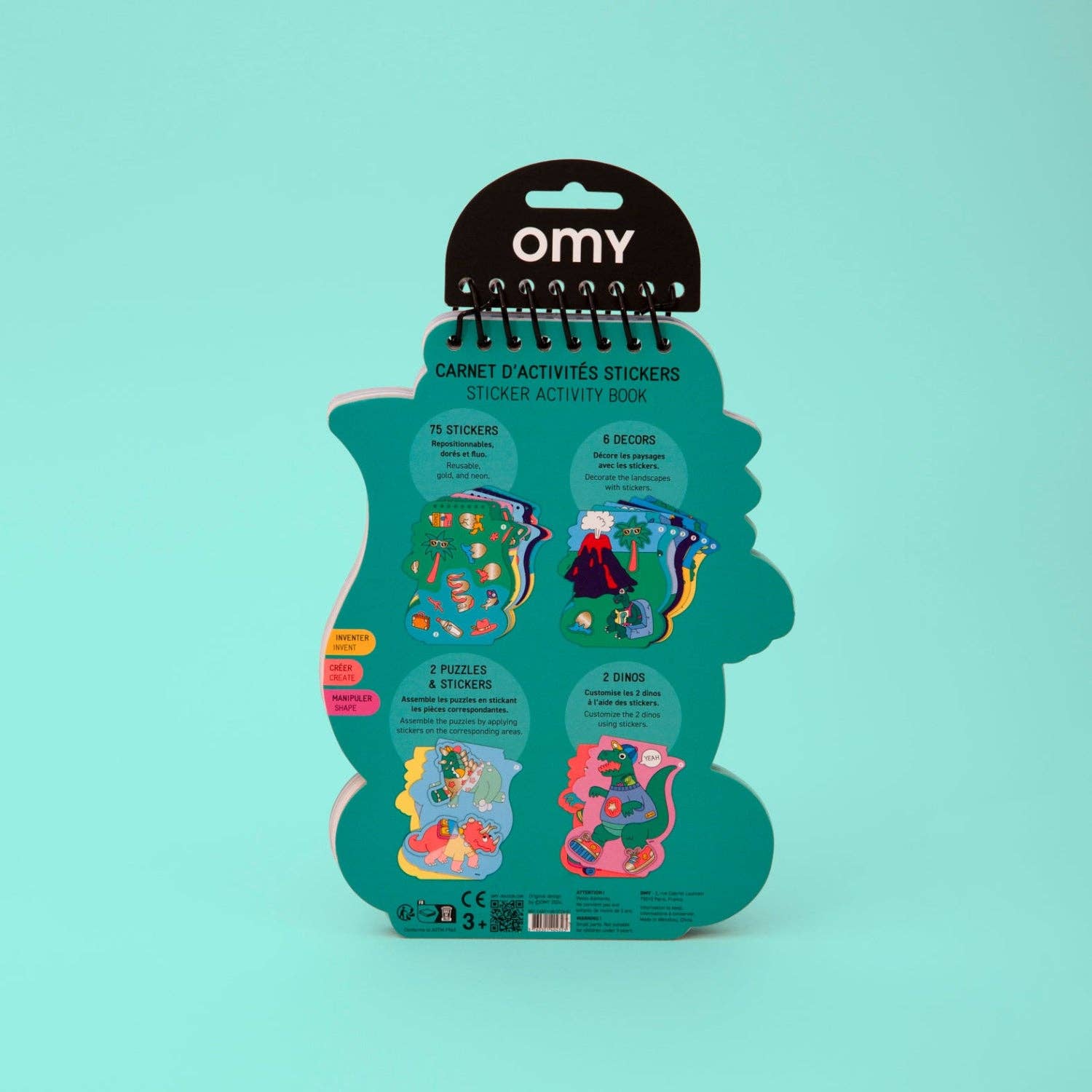 CARNET D'ACTIVITES STICKERS DINOS