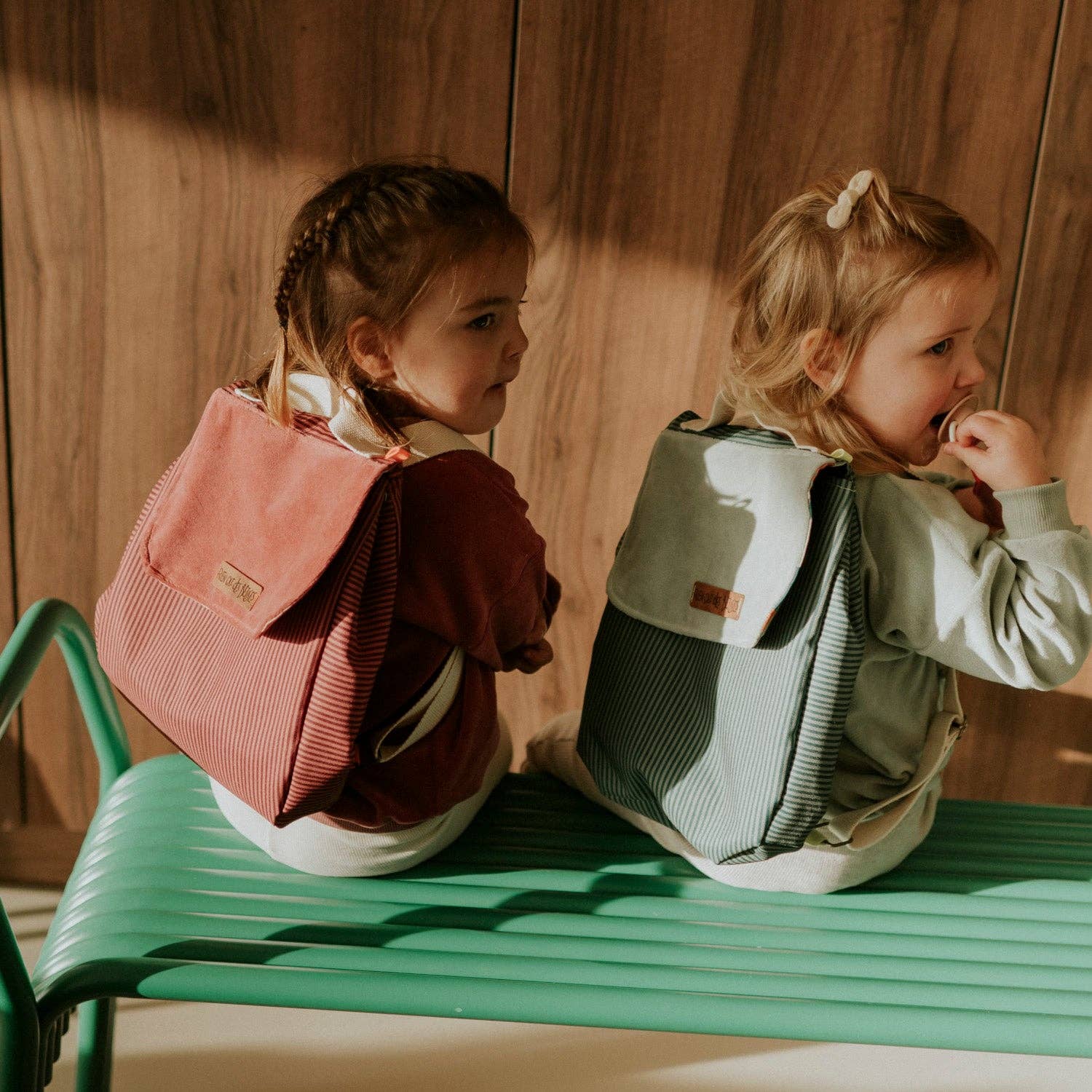 Sac à dos école vert - made in France